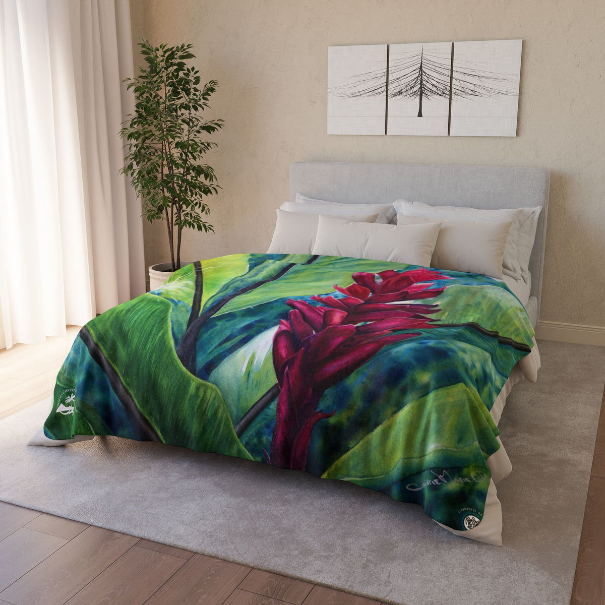 Tropical Flame — Sherpa Fleece Blanket