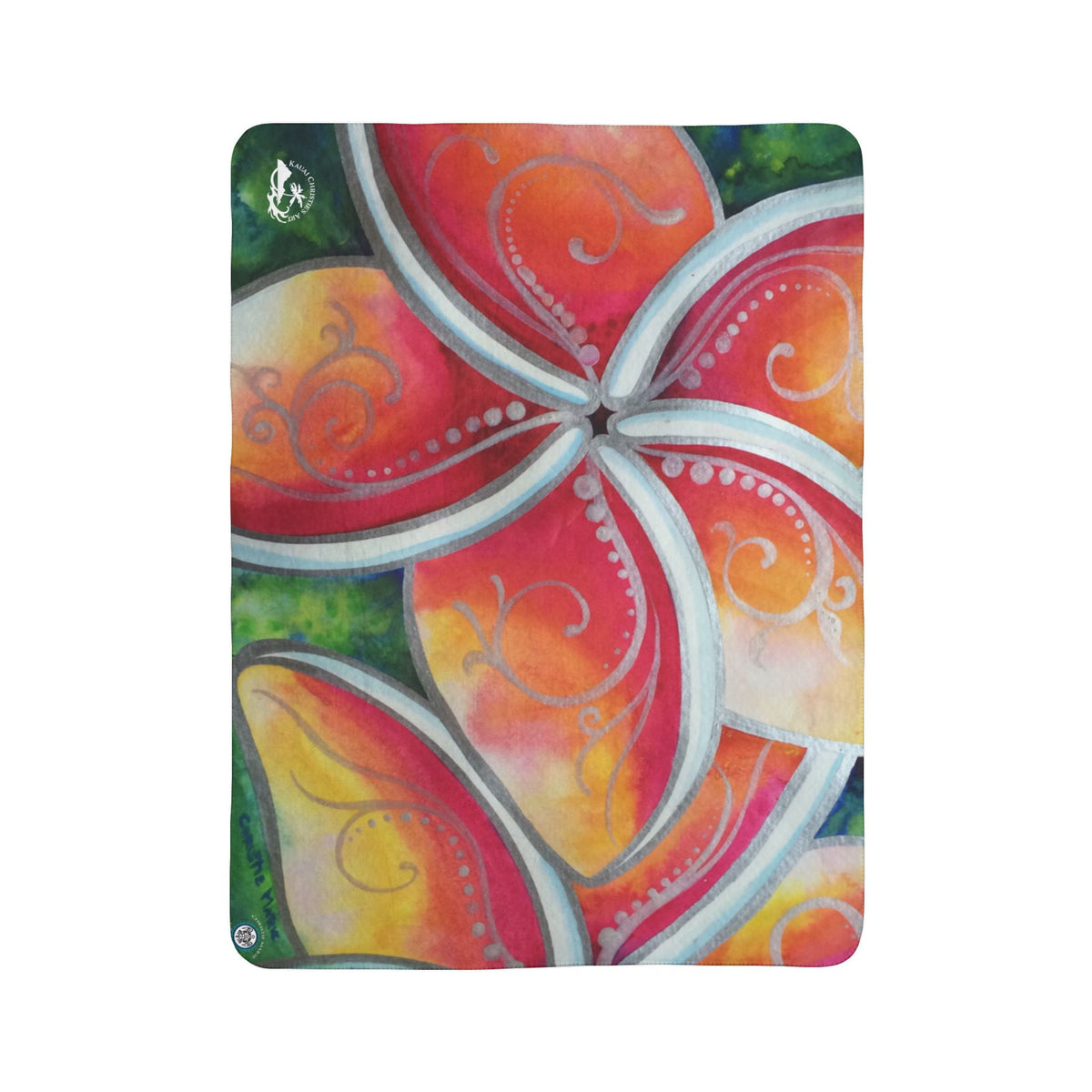 Plumeria Go Round — Sherpa Fleece Blanket