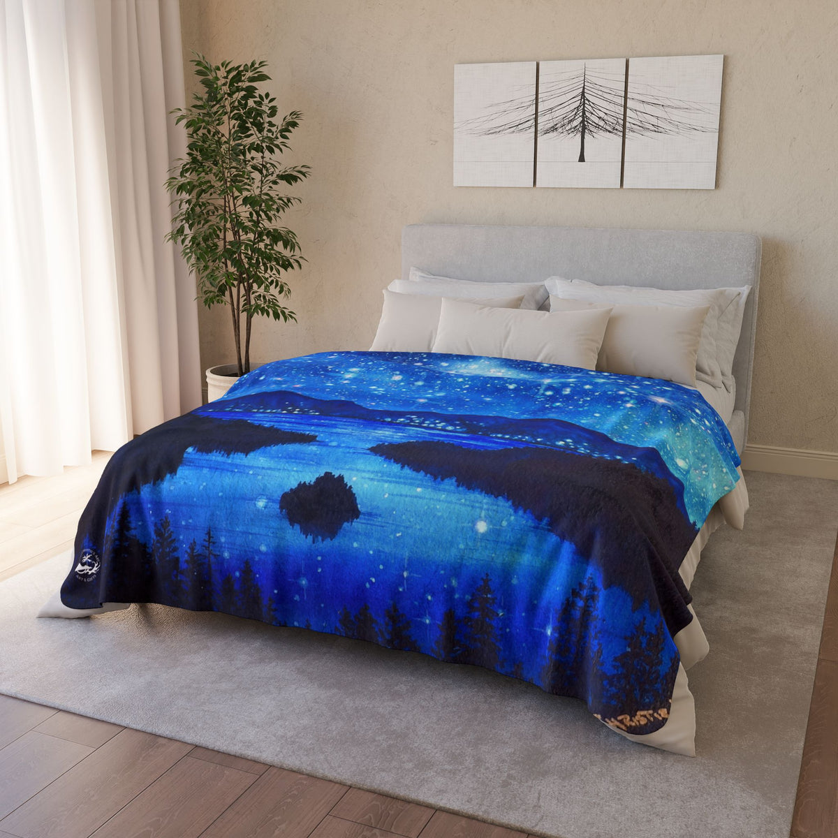 Emerald Nights — Sherpa Fleece Blanket