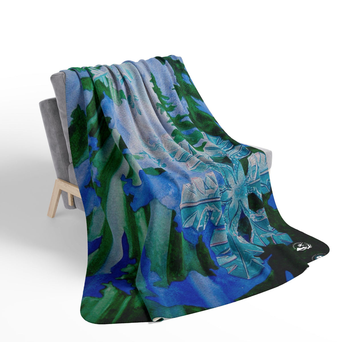 Snowflake Forest — Sherpa Fleece Blanke