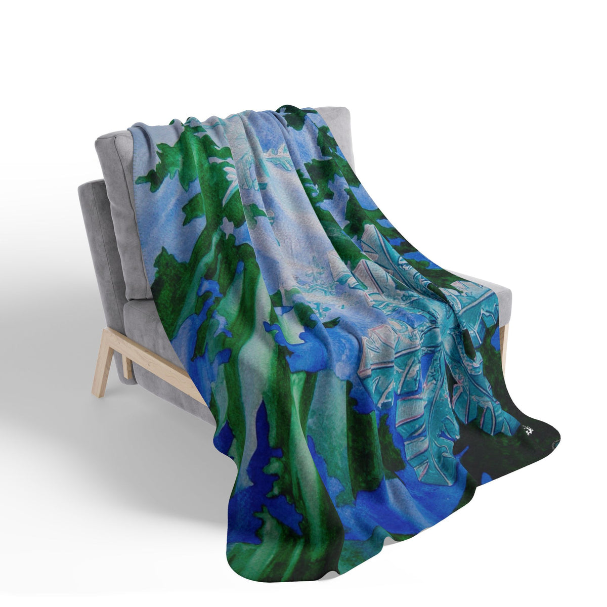 Snowflake Forest — Sherpa Fleece Blanke