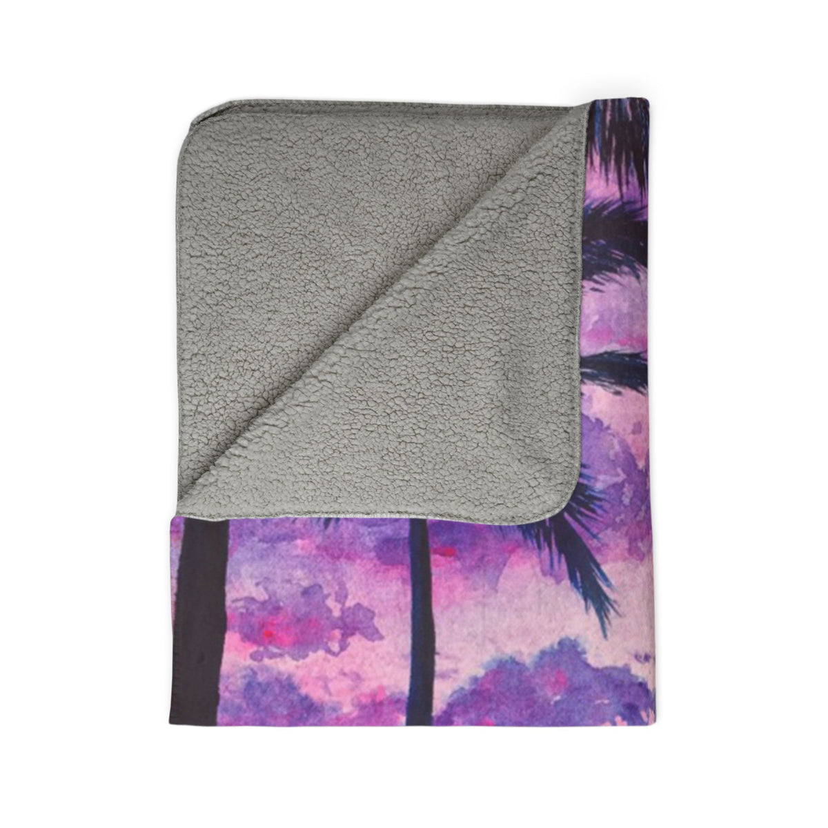 Pink Palms — Sherpa Fleece Blanket