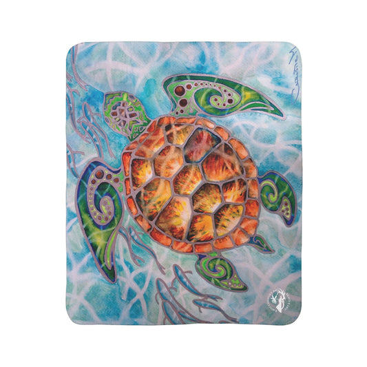 Honu Island Waters — Sherpa Fleece Blanket