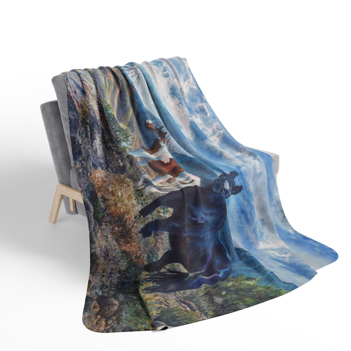 Mustangs Wild — Sherpa Fleece Blanket