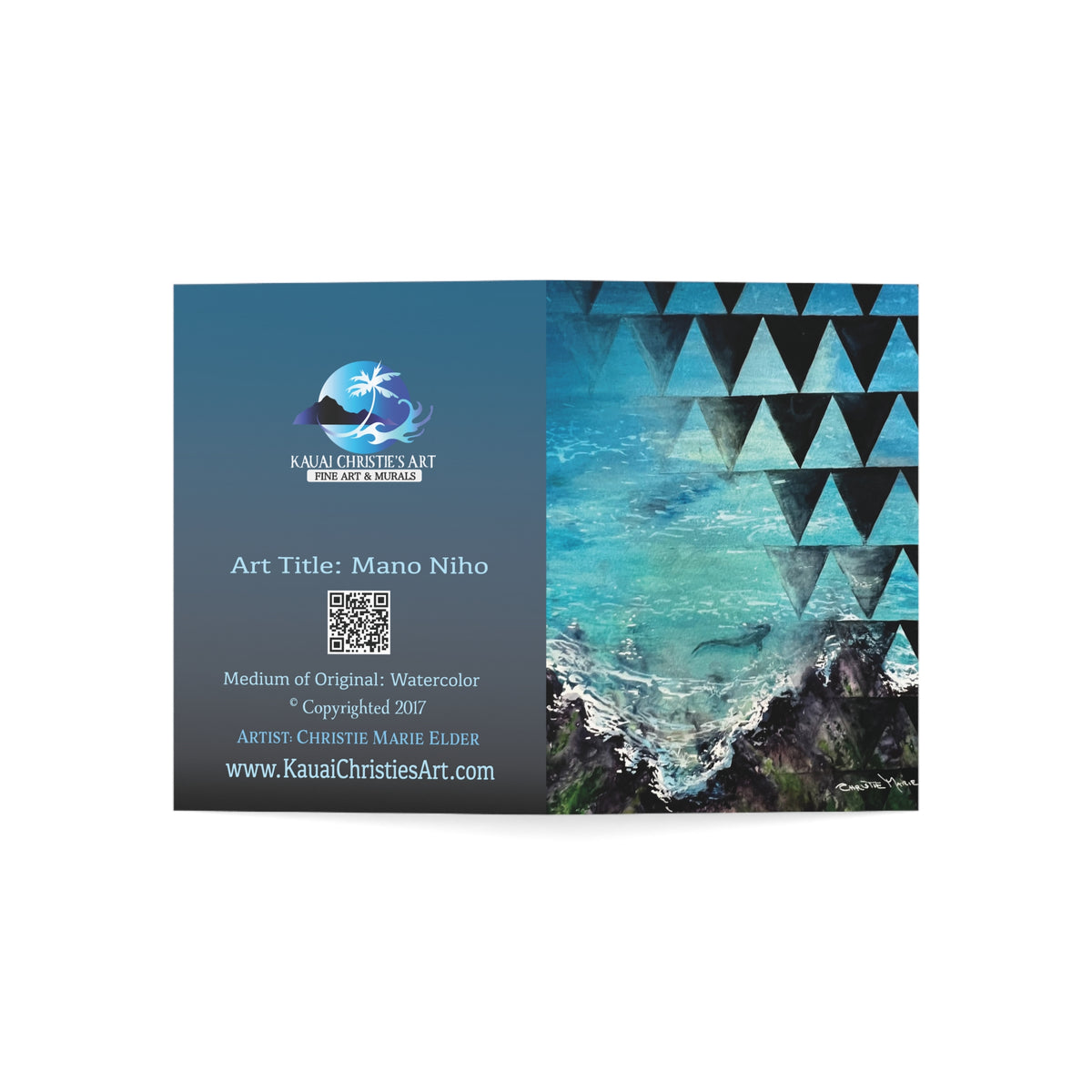 Mano Niho — Hawaiian Shark Fine Art Greeting Cards