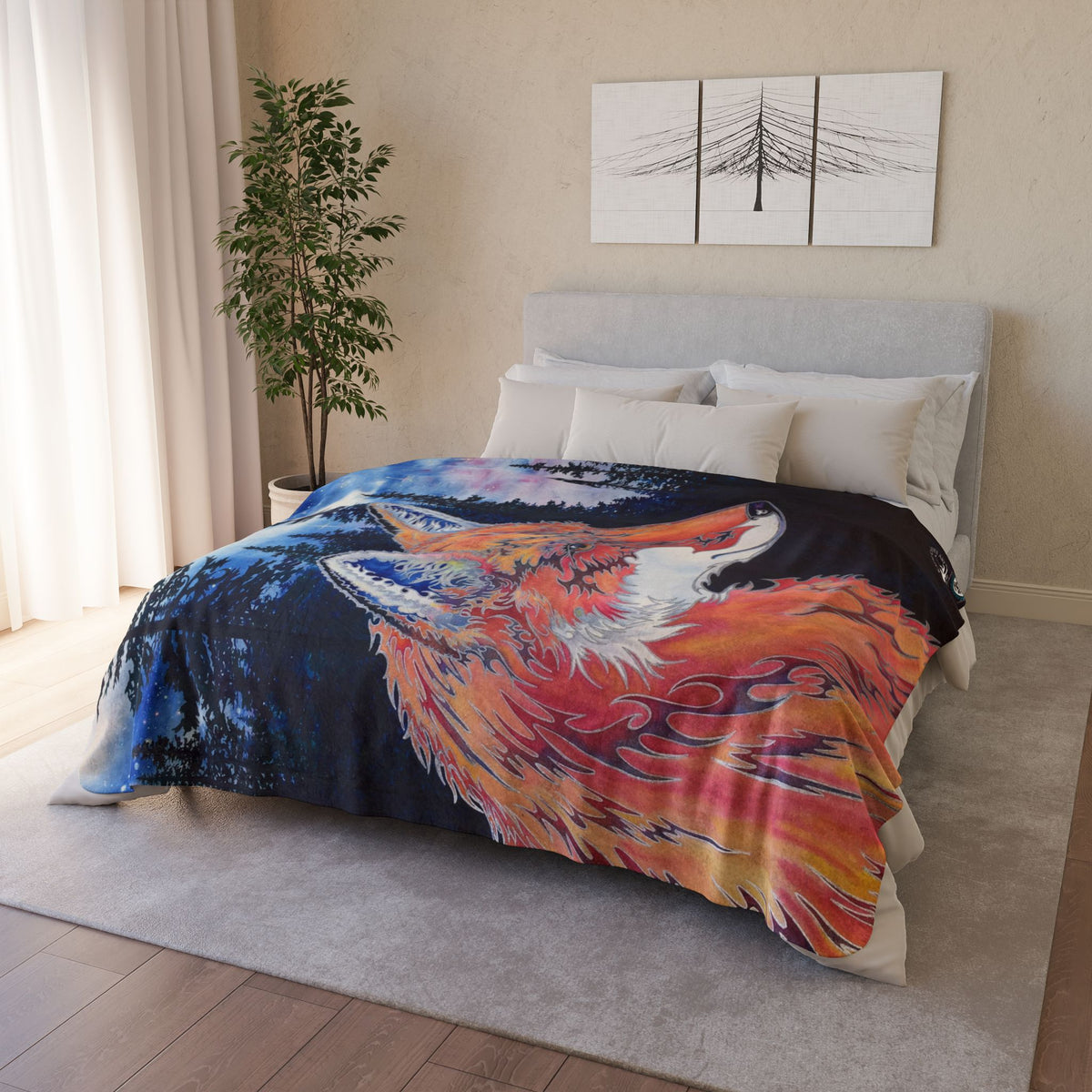 Spirit Fox — Sherpa Fleece Blanket