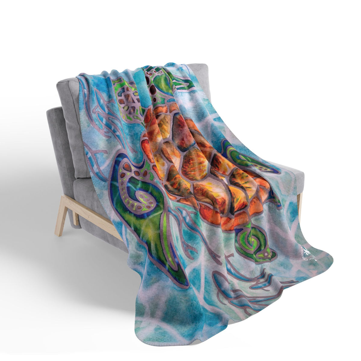 Honu Island Waters — Sherpa Fleece Blanket