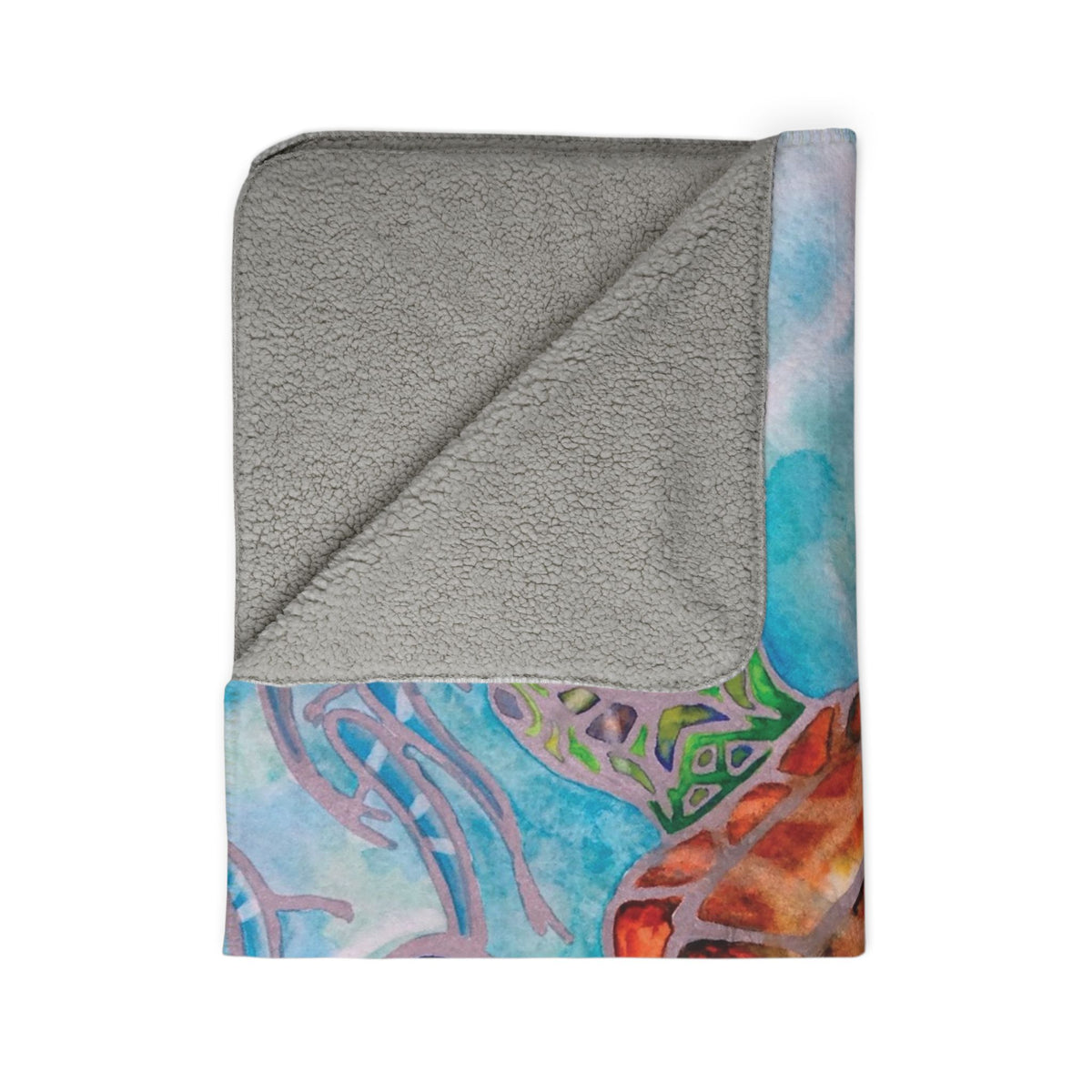 Honu Island Waters — Sherpa Fleece Blanket