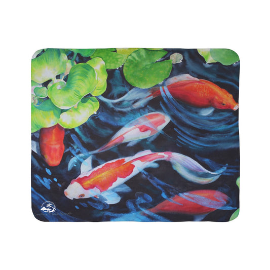 Coy Koi — Sherpa Fleece Blanket