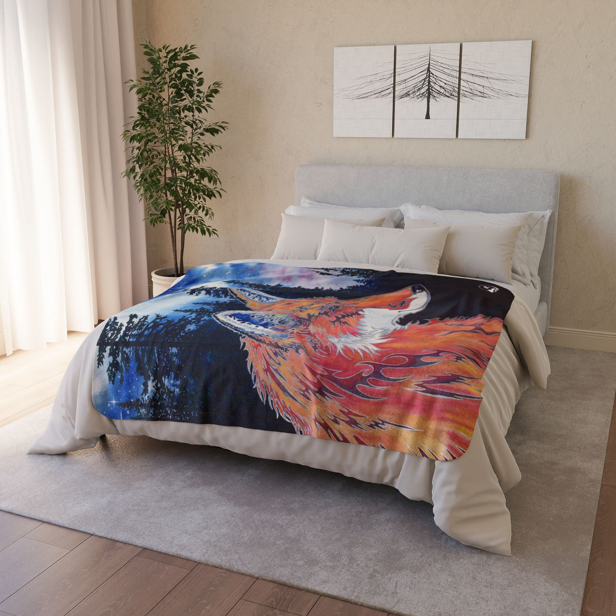 Spirit Fox — Sherpa Fleece Blanket