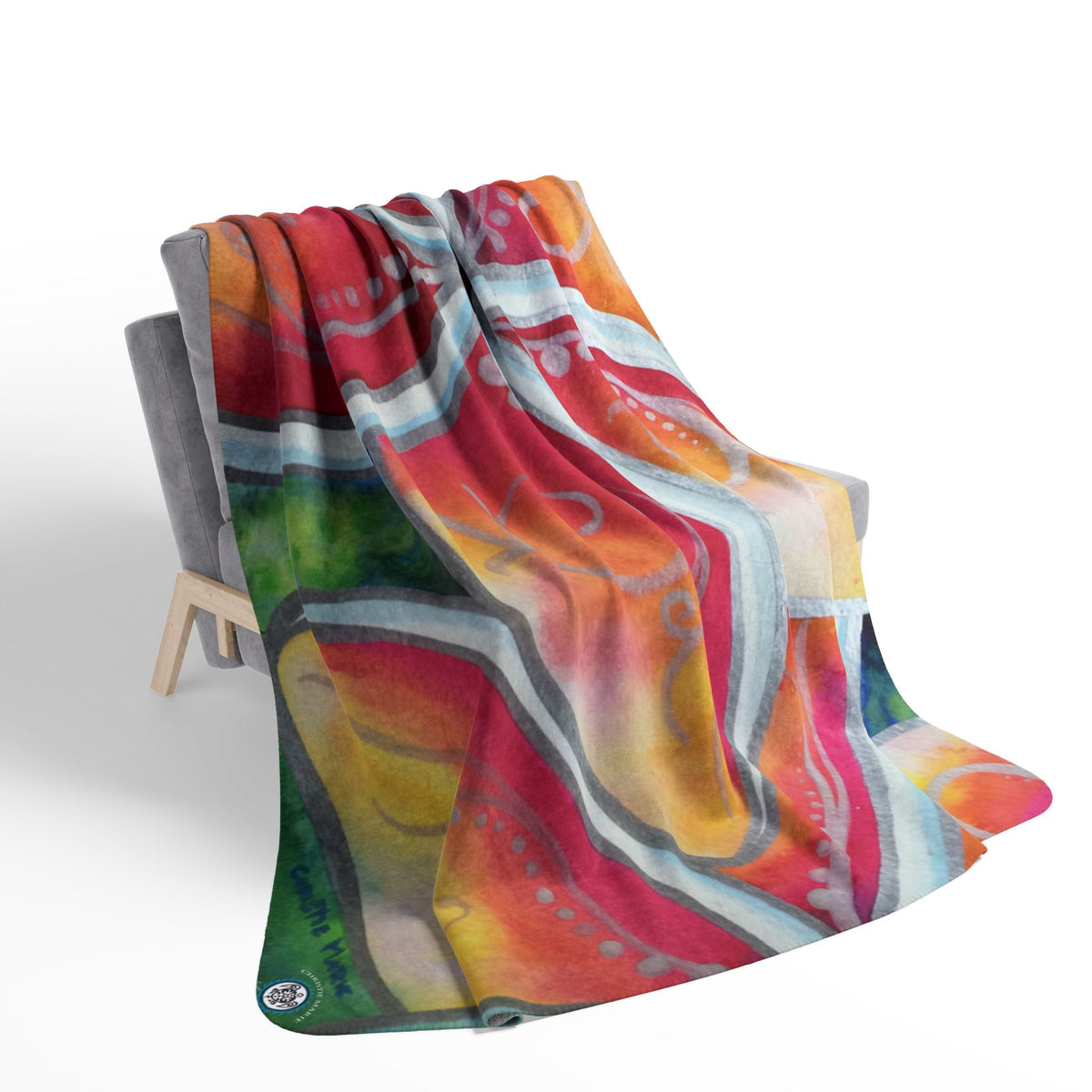 Plumeria Go Round — Sherpa Fleece Blanket