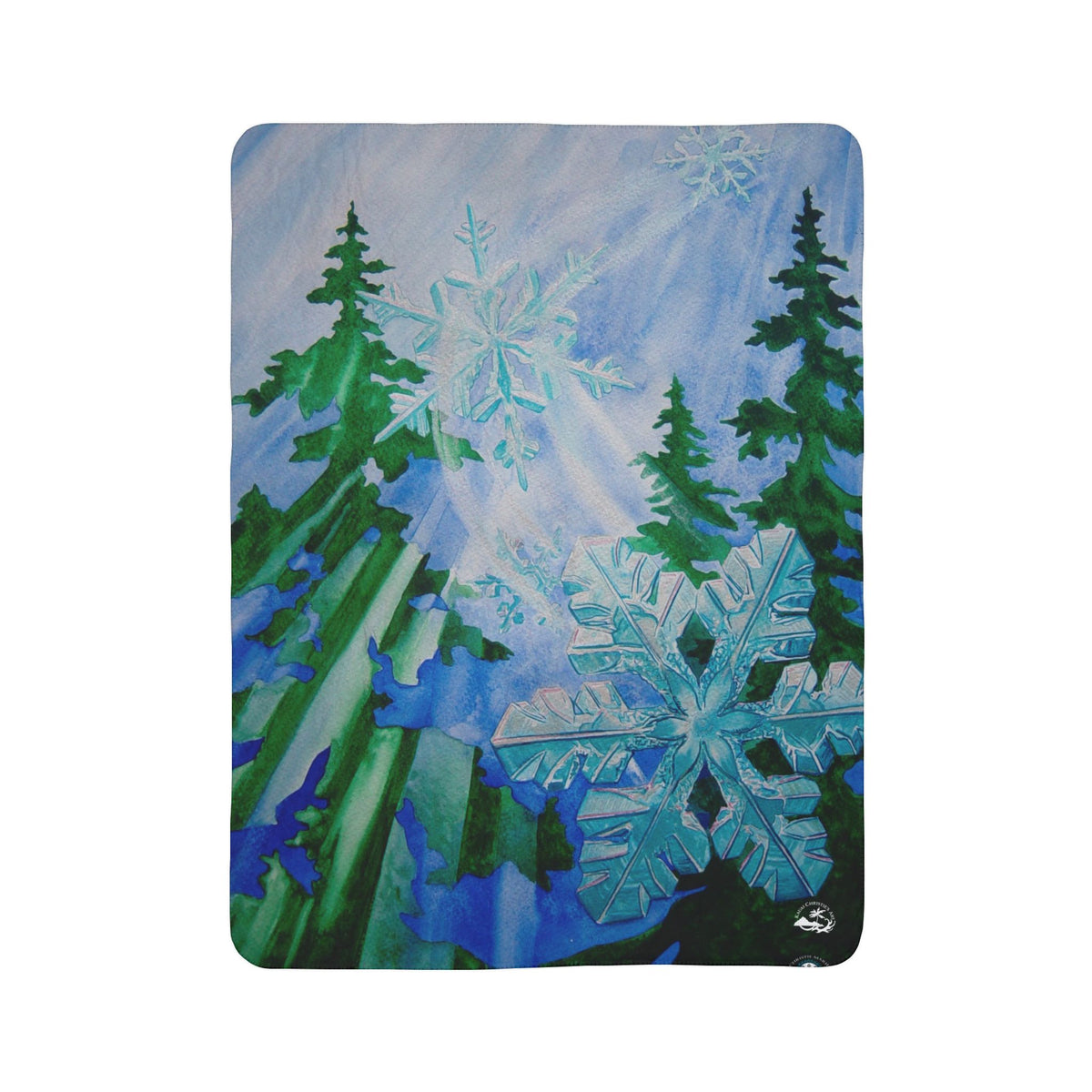 Snowflake Forest — Sherpa Fleece Blanke