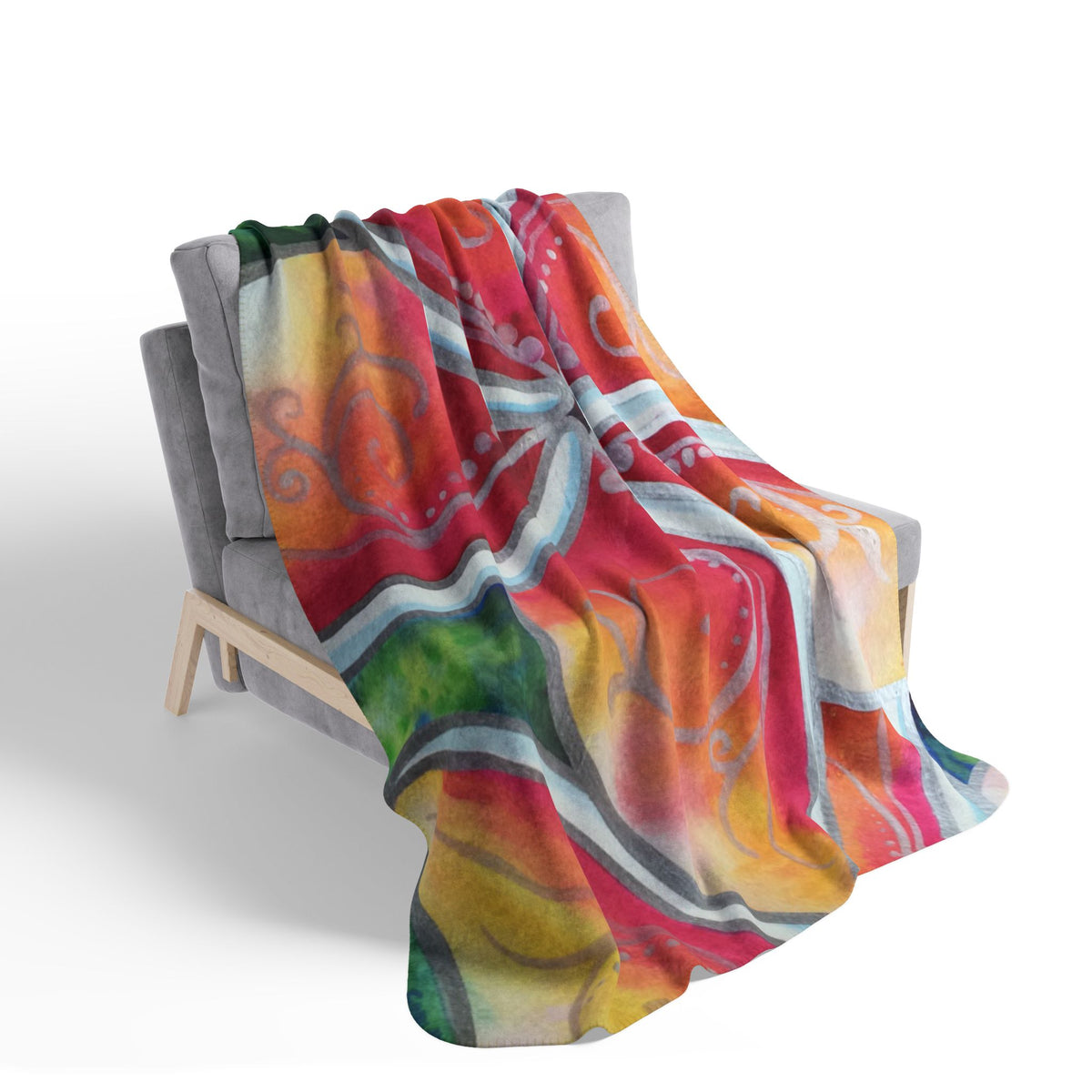 Plumeria Go Round — Sherpa Fleece Blanket
