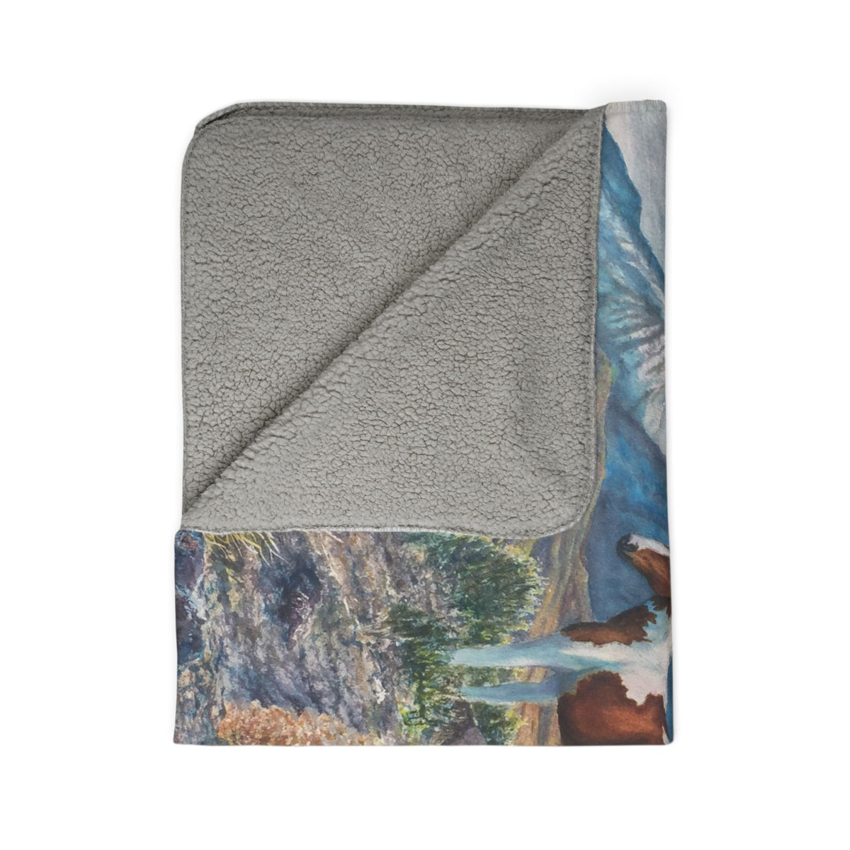 Mustangs Wild — Sherpa Fleece Blanket