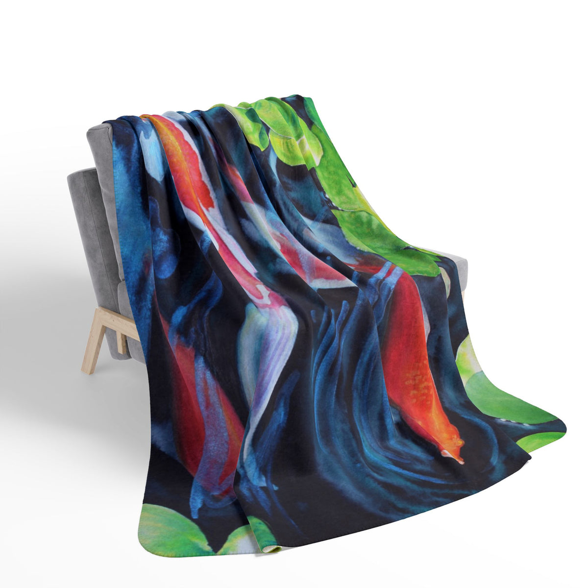 Coy Koi — Sherpa Fleece Blanket