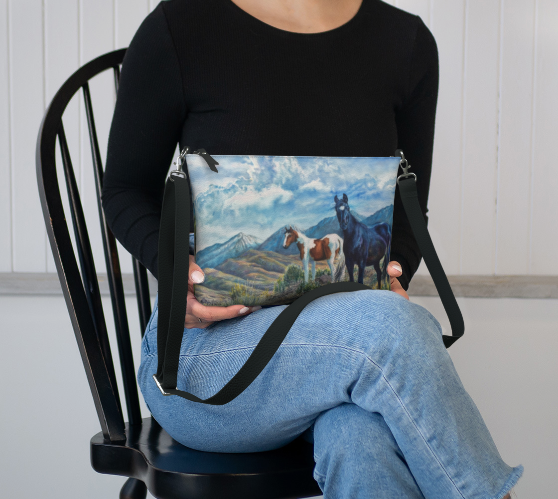 Mustangs Wild Crossbody Purse | Kauaʻi Christie's Art
