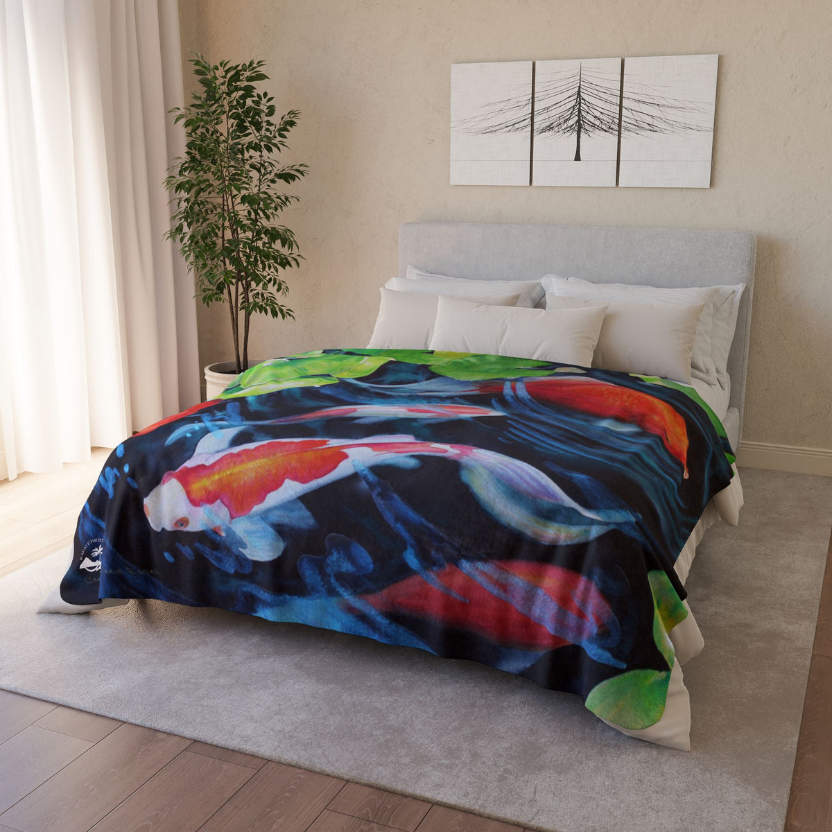 Coy Koi — Sherpa Fleece Blanket