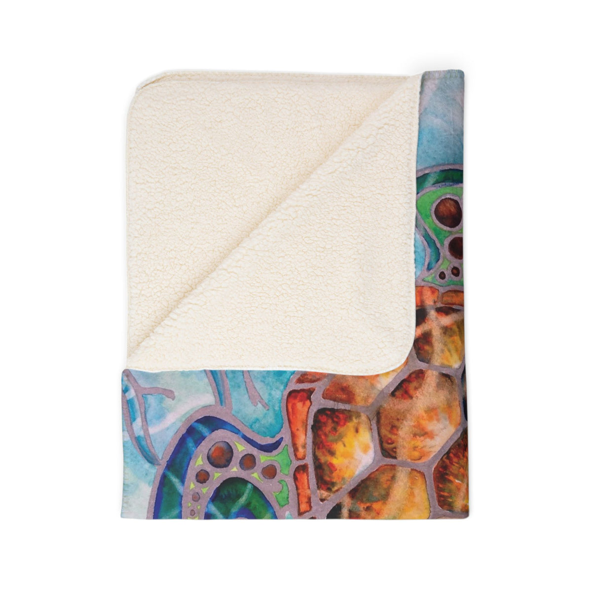 Honu Island Waters — Sherpa Fleece Blanket