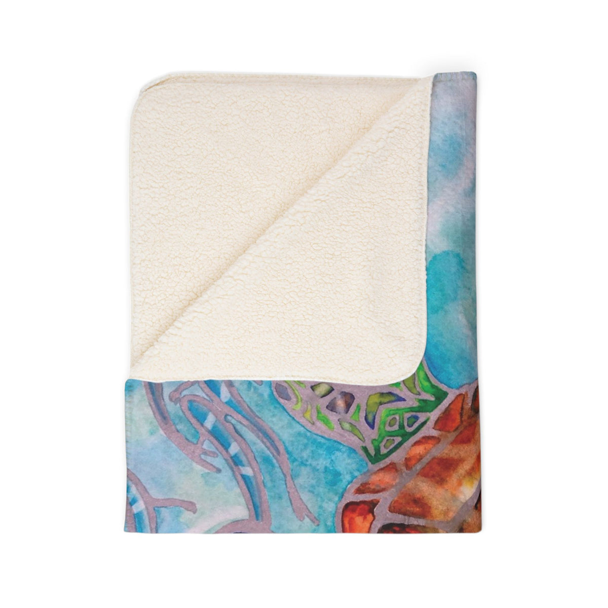 Honu Island Waters — Sherpa Fleece Blanket