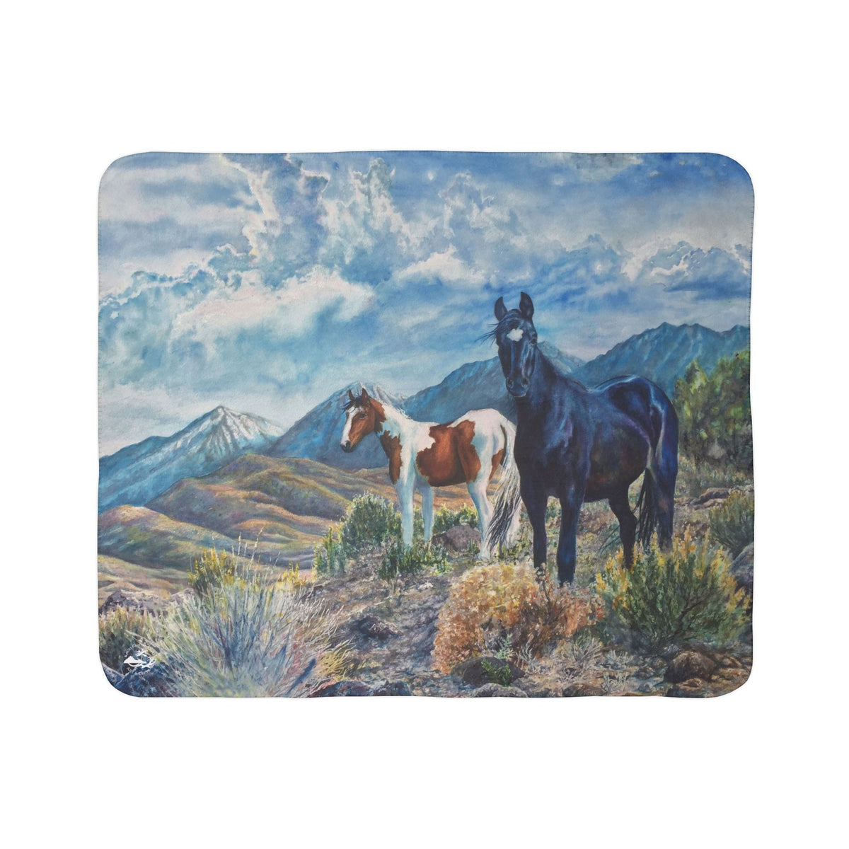 Mustangs Wild — Sherpa Fleece Blanket