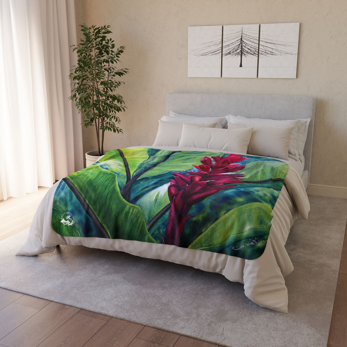 Tropical Flame — Sherpa Fleece Blanket