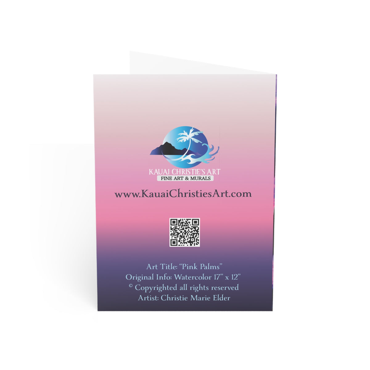 Pink Palms — Hawaiian Sunset Fine Art Greeting Cards