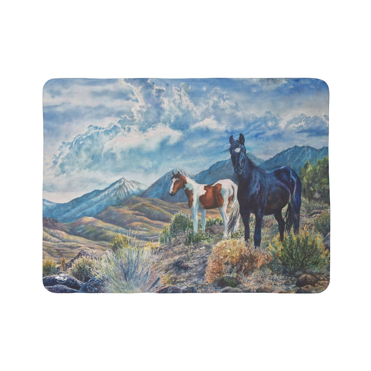 Mustangs Wild — Sherpa Fleece Blanket
