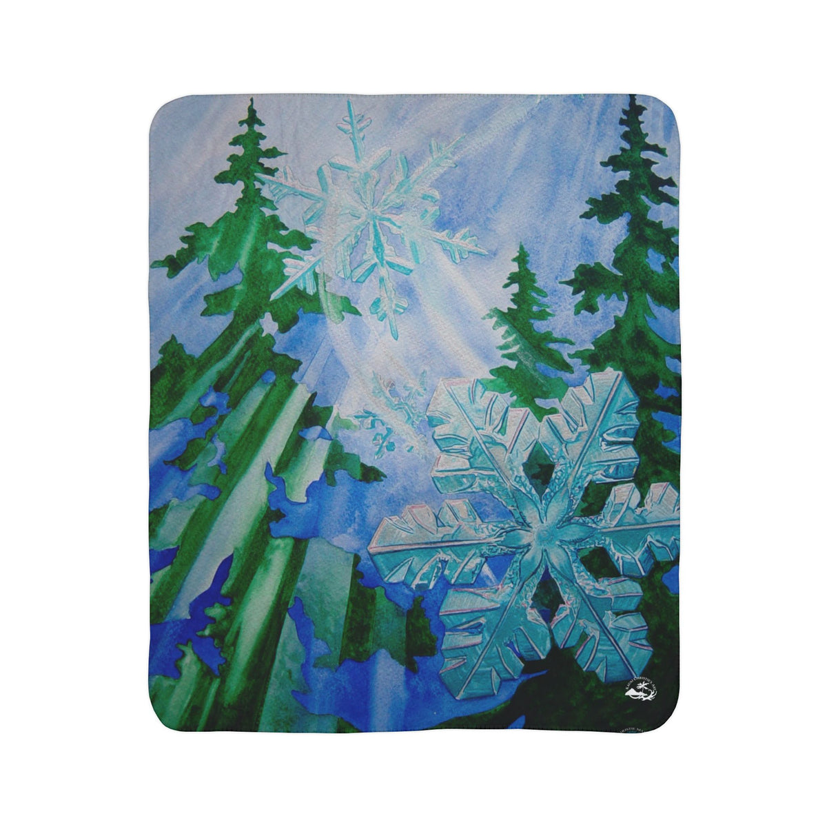 Snowflake Forest — Sherpa Fleece Blanke