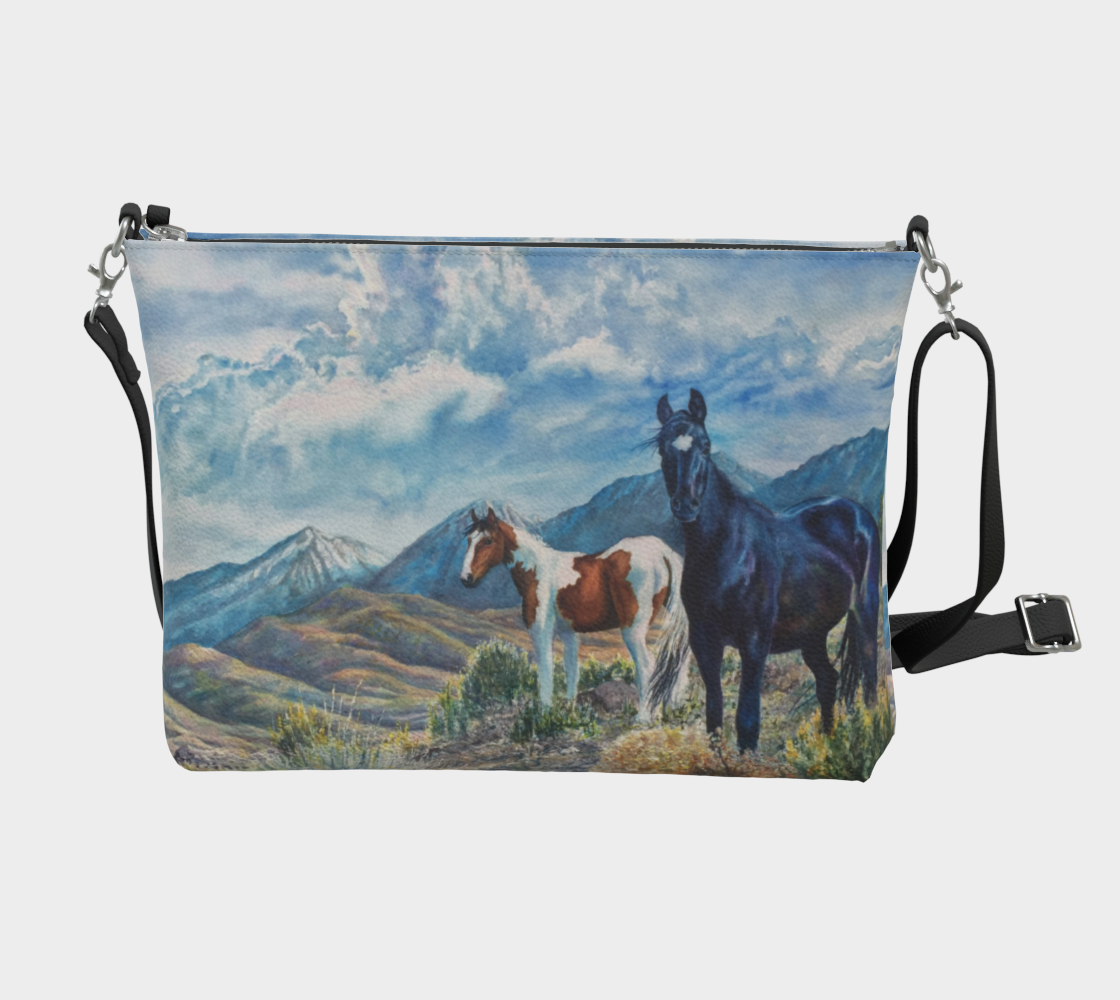 Mustangs Wild Crossbody Purse | Kauaʻi Christie's Art