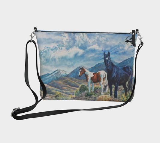 Mustangs Wild Crossbody Purse | Kauaʻi Christie's Art